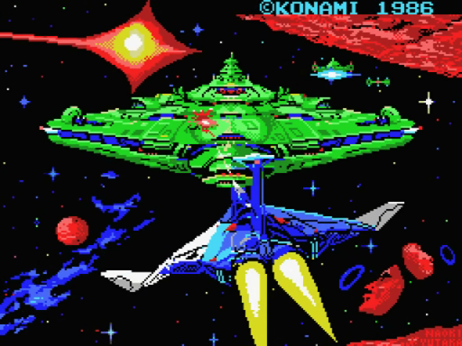 Gradius title screen for MSX
